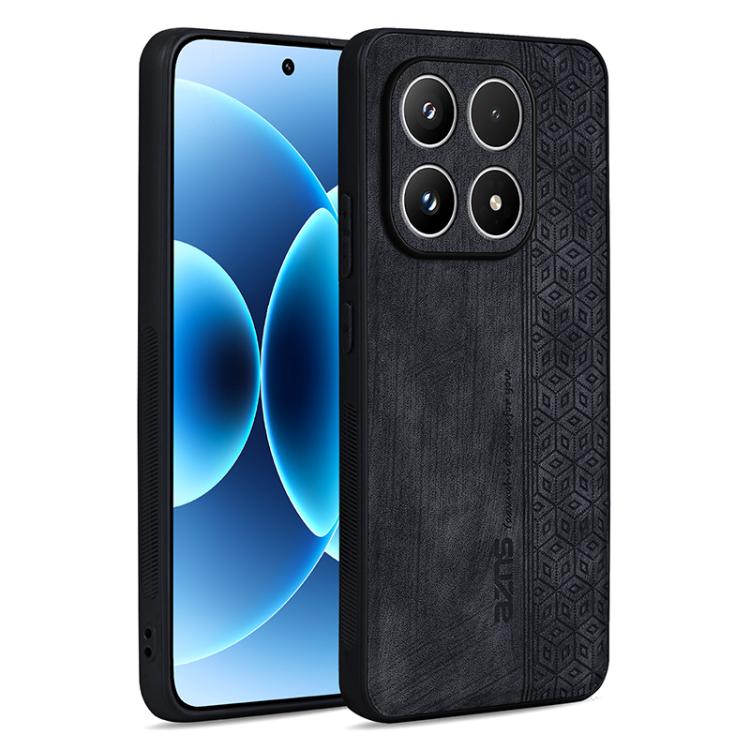 

For Xiaomi 15T 5G AZNS 3D Embossed Skin Feel Phone Case(Black)