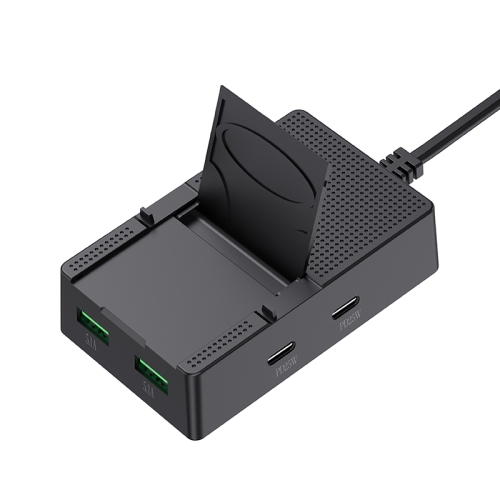 

CY-PC03 50W 2 Type-C 2 USB Multi Ports Sharing Travel Charger, Plug:US Plug(Black)