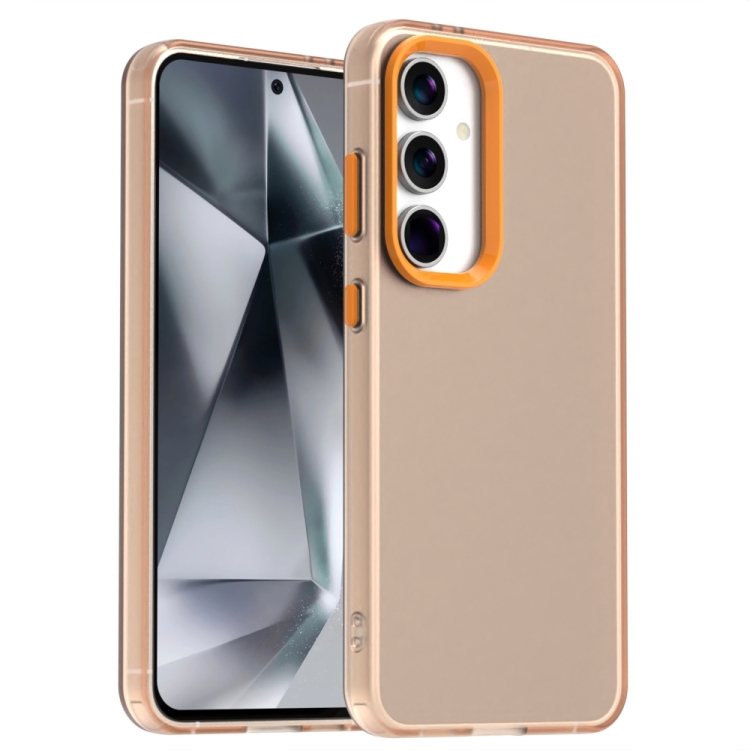 

For Samsung Galaxy S24 5G Candy PC Hybrid TPU Shockproof Phone Case(Orange)