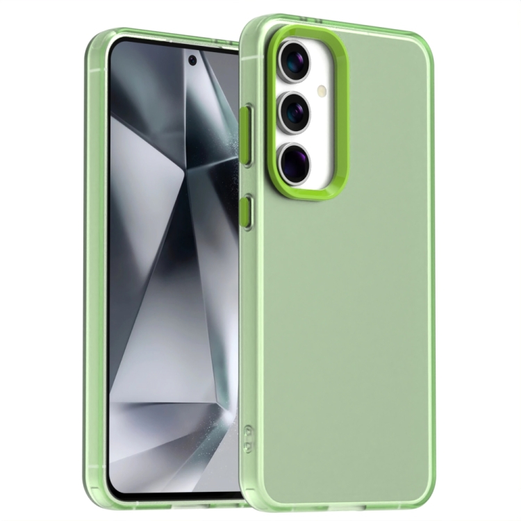 

For Samsung Galaxy S24 5G Candy PC Hybrid TPU Shockproof Phone Case(Green)