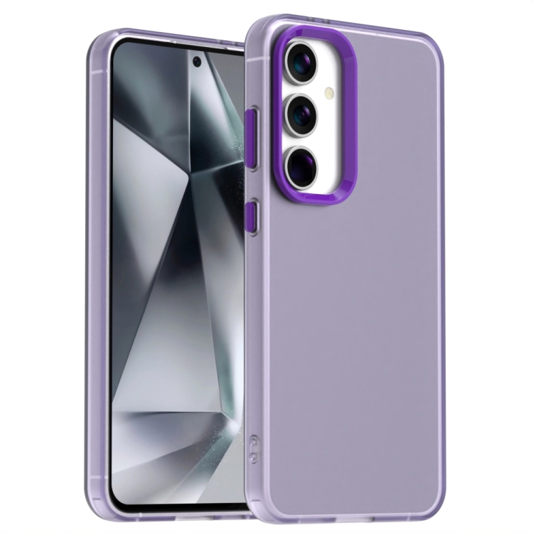 

For Samsung Galaxy S24 5G Candy PC Hybrid TPU Shockproof Phone Case(Purple)
