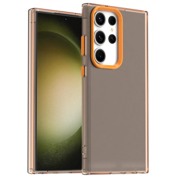 

For Samsung Galaxy S23 Ultra 5G Candy PC Hybrid TPU Shockproof Phone Case(Orange)