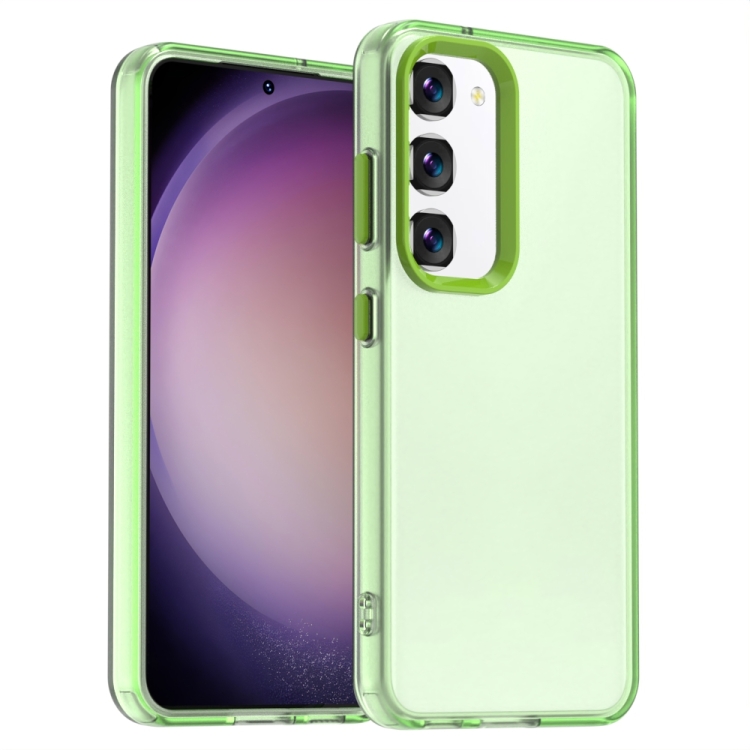 

For Samsung Galaxy S23+ 5G Candy PC Hybrid TPU Shockproof Phone Case(Green)