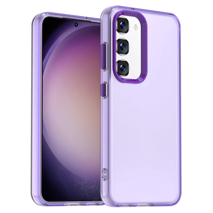

For Samsung Galaxy S23 5G Candy PC Hybrid TPU Shockproof Phone Case(Purple)