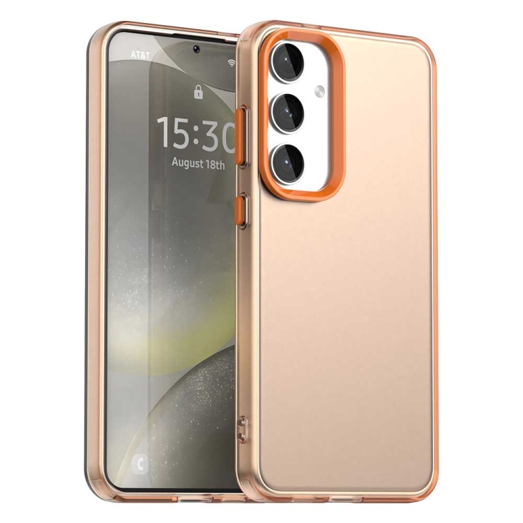 

For Samsung Galaxy S25+ 5G Candy PC Hybrid TPU Shockproof Phone Case(Orange)