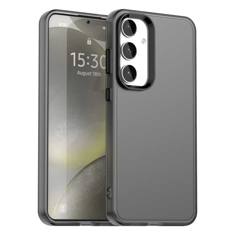 

For Samsung Galaxy S25+ 5G Candy PC Hybrid TPU Shockproof Phone Case(Black)