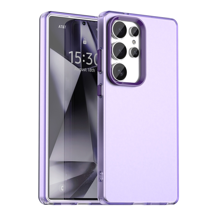 

For Samsung Galaxy S25 Ultra 5G Candy PC Hybrid TPU Shockproof Phone Case(Purple)