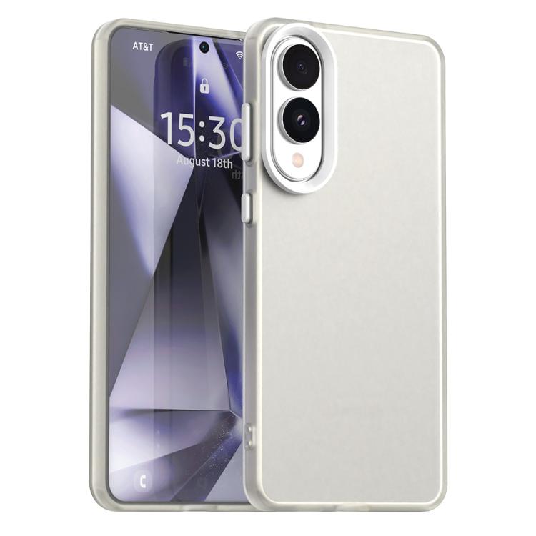 

For Samsung Galaxy S25 Edge 5G Candy PC Hybrid TPU Shockproof Phone Case(White)