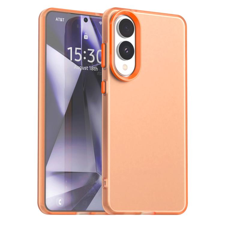 

For Samsung Galaxy S25 Edge 5G Candy PC Hybrid TPU Shockproof Phone Case(Orange)