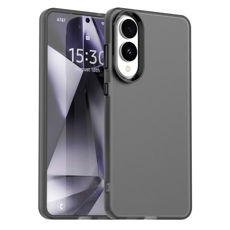 

For Samsung Galaxy S25 Edge 5G Candy PC Hybrid TPU Shockproof Phone Case(Black)