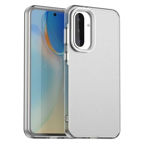 

For Samsung Galaxy A36 5G Candy PC Hybrid TPU Shockproof Phone Case(White)