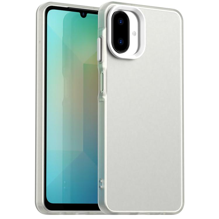 

For Samsung Galaxy A07 4G Candy PC Hybrid TPU Shockproof Phone Case(White)