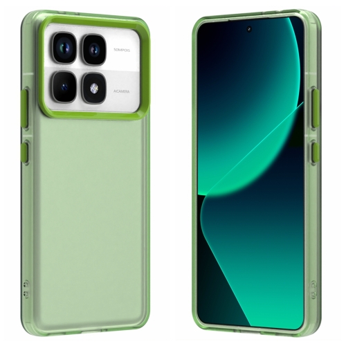 

For Xiaomi 14T Pro Candy PC Hybrid TPU Shockproof Phone Case(Green)