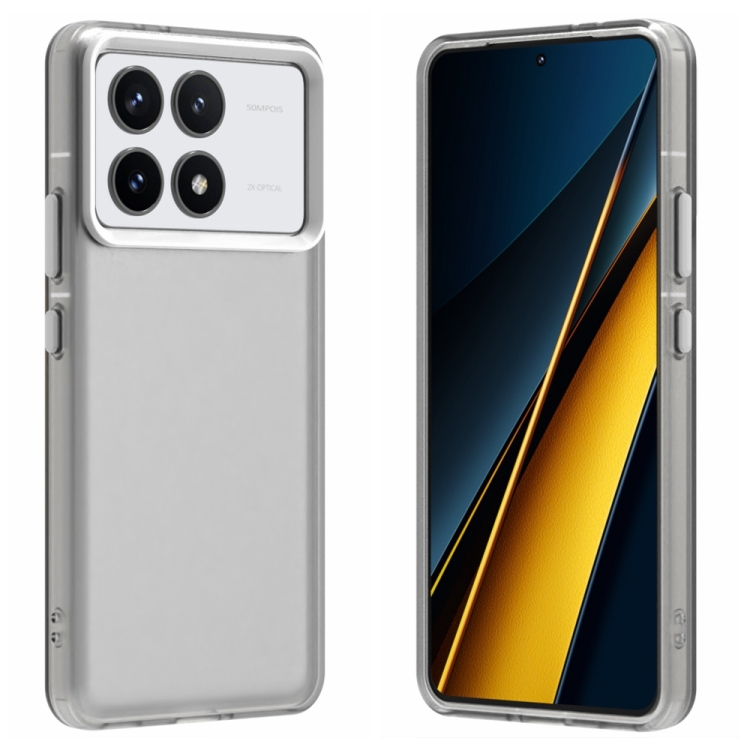 

For Xiaomi Poco F6 Pro Candy PC Hybrid TPU Shockproof Phone Case(White)