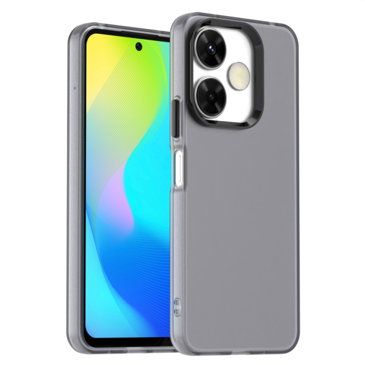 

For Xiaomi Poco M6 Plus Candy PC Hybrid TPU Shockproof Phone Case(Black)
