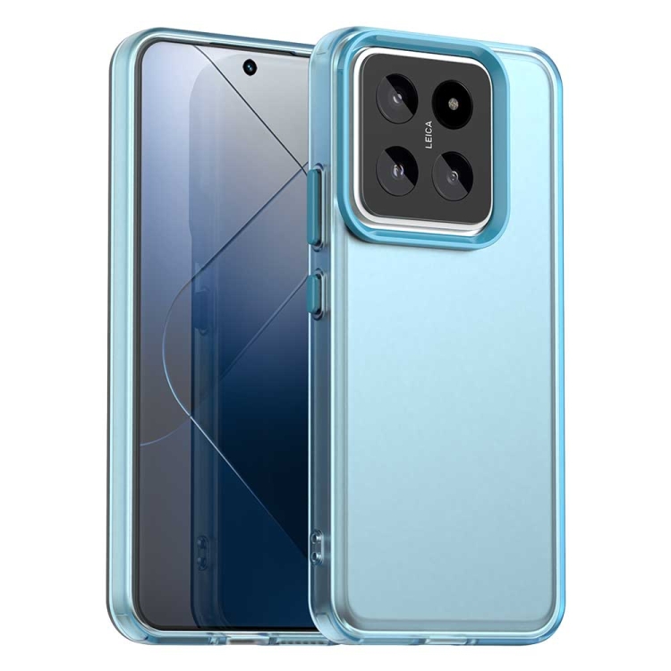 

For Xiaomi 14 Candy PC Hybrid TPU Shockproof Phone Case(Blue)