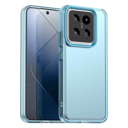 

For Xiaomi 14 Pro Candy PC Hybrid TPU Shockproof Phone Case(Blue)