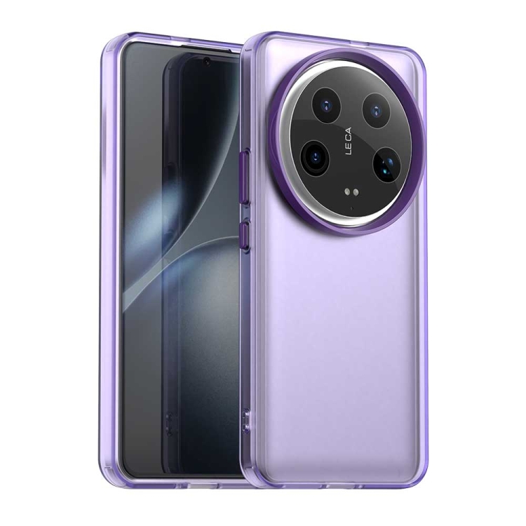

For Xiaomi 14 Ultra Candy PC Hybrid TPU Shockproof Phone Case(Purple)