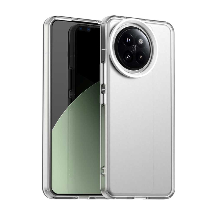 

For Xiaomi 14 Civi Candy PC Hybrid TPU Shockproof Phone Case(White)
