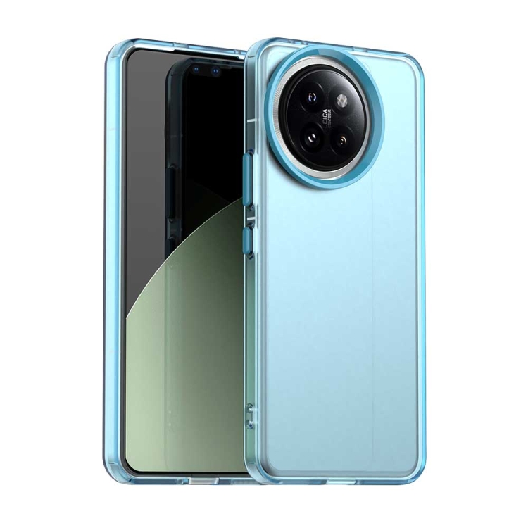 

For Xiaomi Civi 4 Pro Candy PC Hybrid TPU Shockproof Phone Case(Blue)
