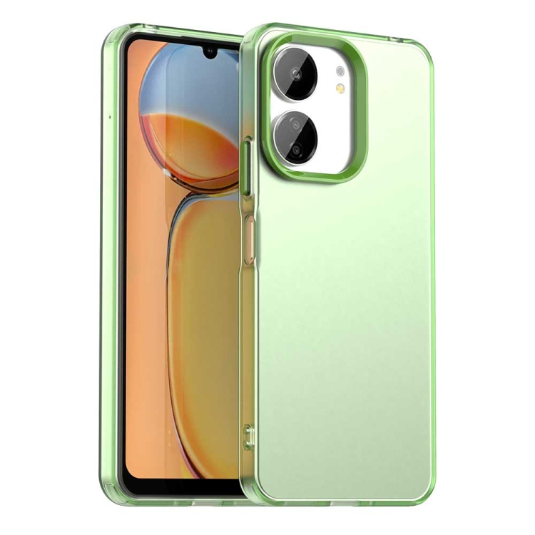 

For Xiaomi Poco M6 5G Candy PC Hybrid TPU Shockproof Phone Case(Green)