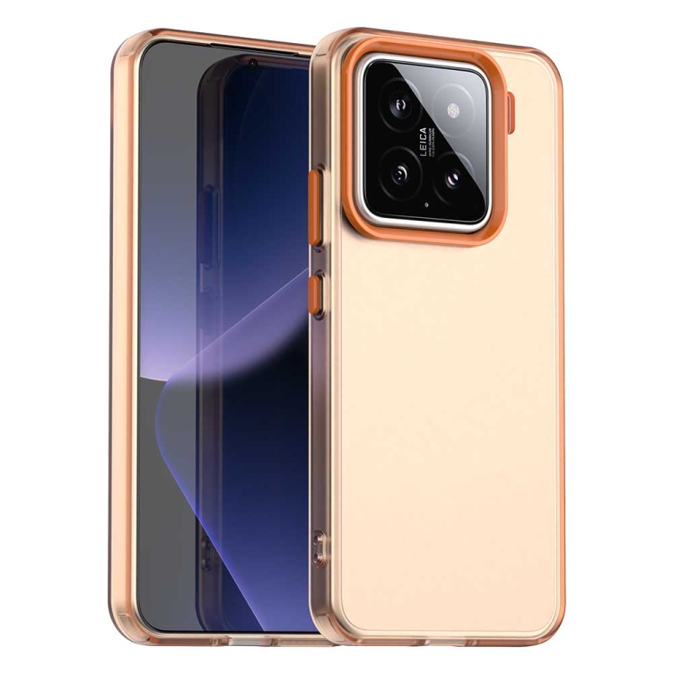 

For Xiaomi 15 Pro Candy PC Hybrid TPU Shockproof Phone Case(Orange)
