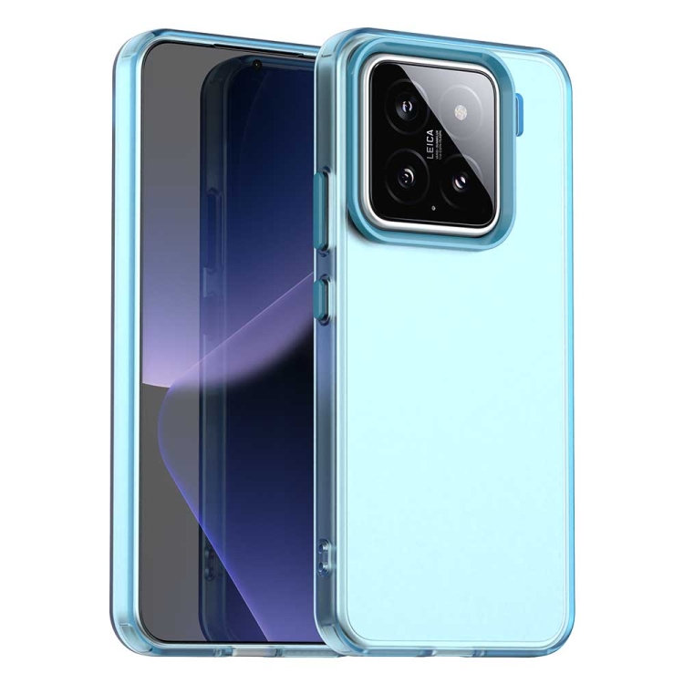 

For Xiaomi 15 Pro Candy PC Hybrid TPU Shockproof Phone Case(Blue)