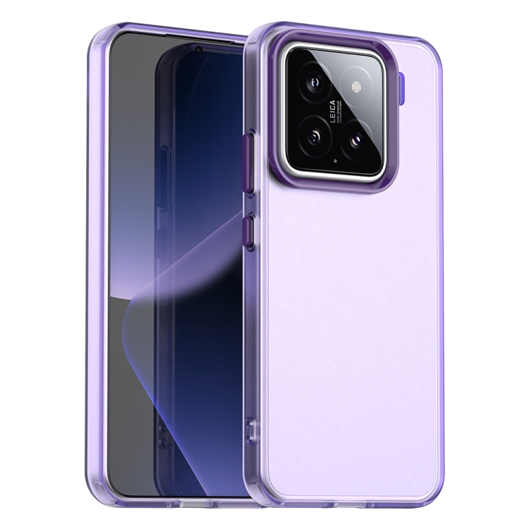 

For Xiaomi 15 Pro Candy PC Hybrid TPU Shockproof Phone Case(Purple)