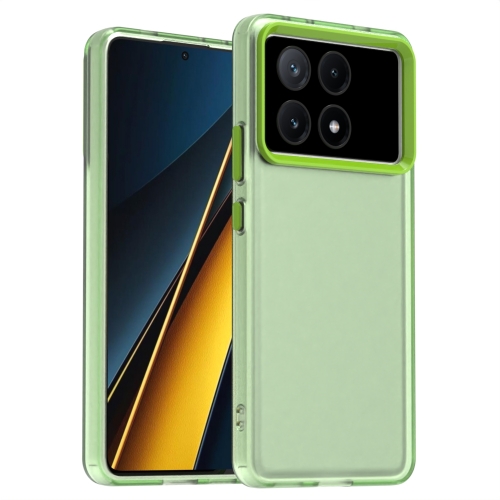 

For Redmi K70E Candy PC Hybrid TPU Shockproof Phone Case(Green)