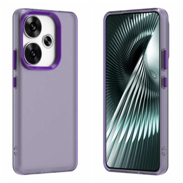 

For Redmi Turbo 3 Candy PC Hybrid TPU Shockproof Phone Case(Purple)