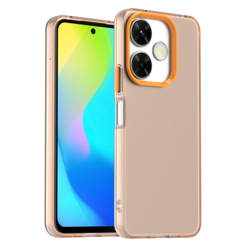 

For Redmi 13 4G Candy PC Hybrid TPU Shockproof Phone Case(Orange)