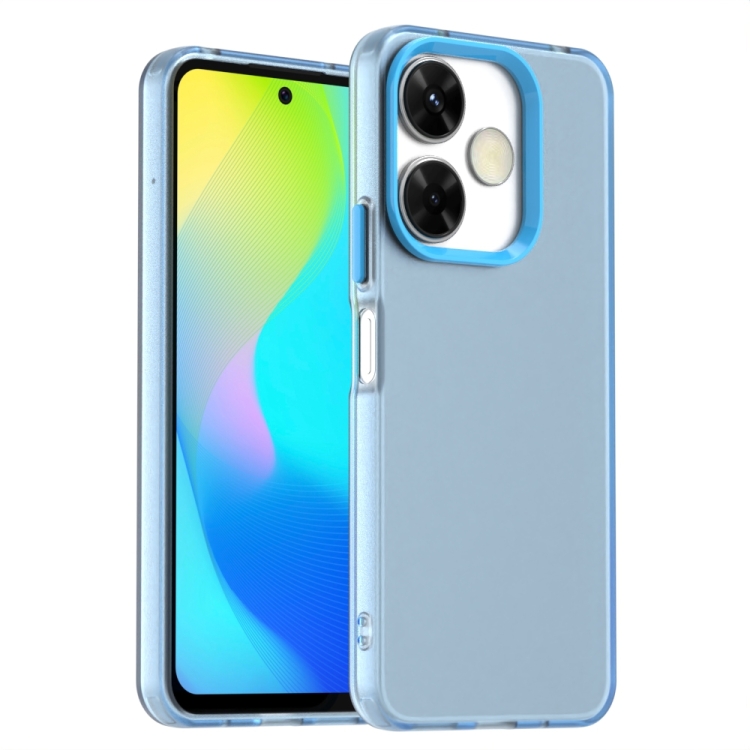 

For Redmi 13 4G Candy PC Hybrid TPU Shockproof Phone Case(Blue)