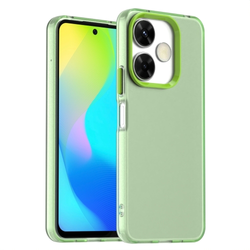 

For Redmi 13 5G Candy PC Hybrid TPU Shockproof Phone Case(Green)