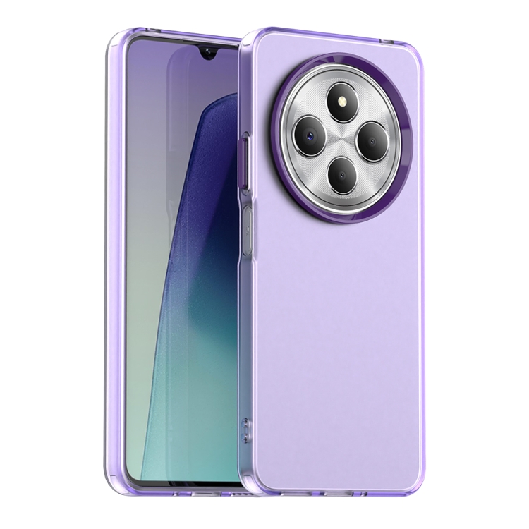

For Redmi 14C 4G Candy PC Hybrid TPU Shockproof Phone Case(Purple)