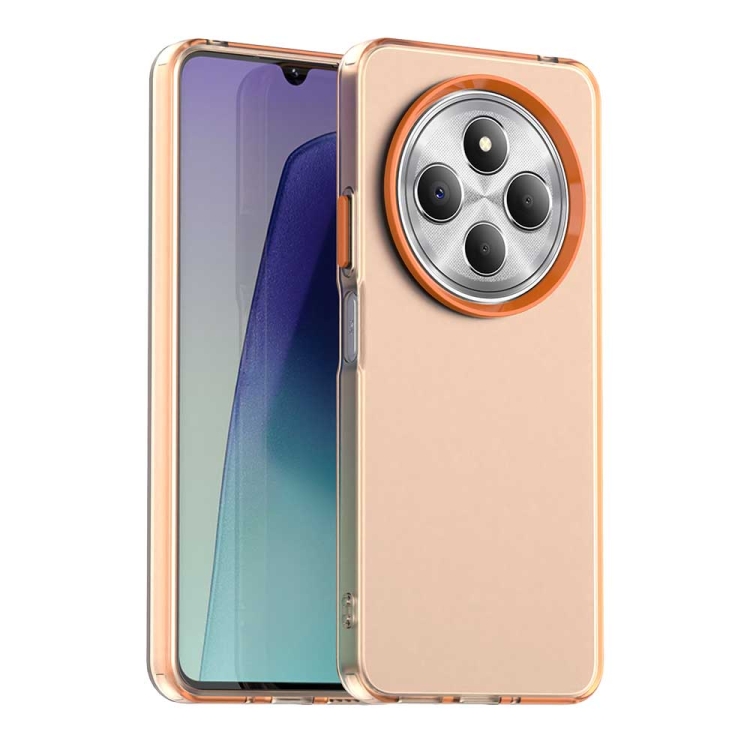 

For Redmi 14R Candy PC Hybrid TPU Shockproof Phone Case(Orange)