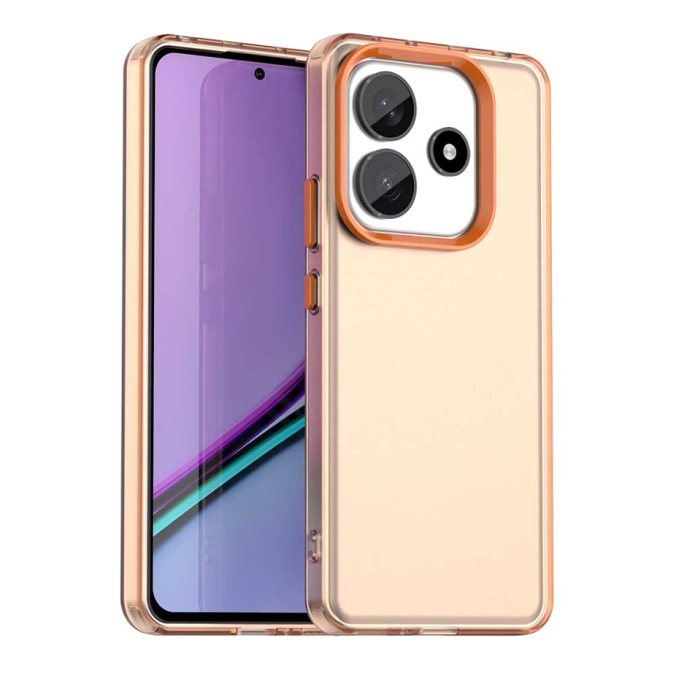 

For Redmi Note 14 5G Candy PC Hybrid TPU Shockproof Phone Case(Orange)