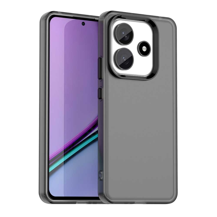

For Redmi Note 14 5G Candy PC Hybrid TPU Shockproof Phone Case(Black)