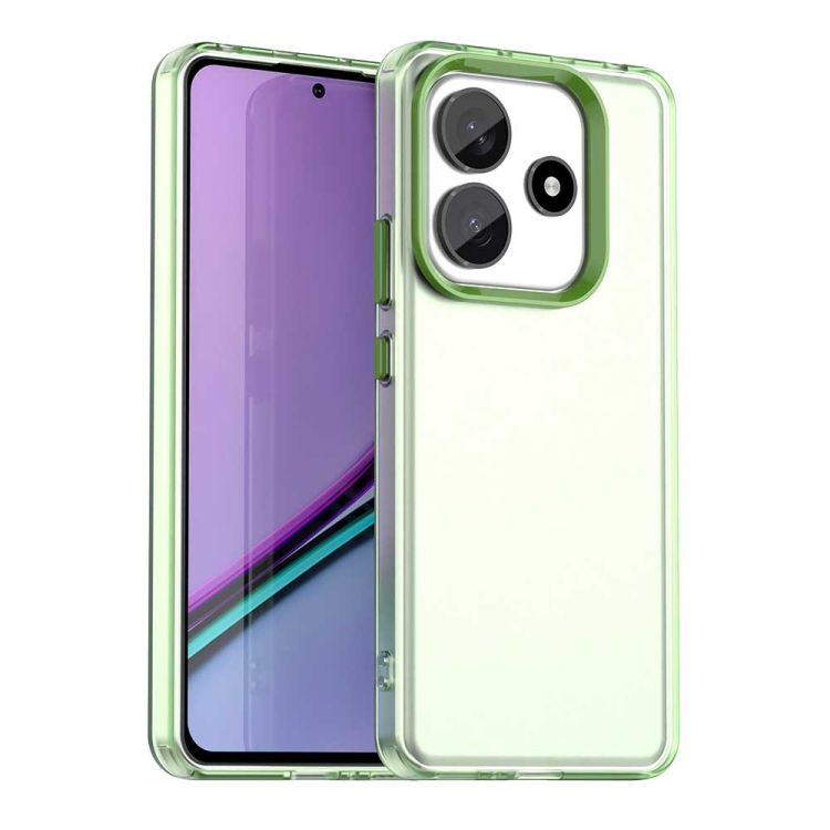 

For Redmi Note 14 5G Candy PC Hybrid TPU Shockproof Phone Case(Green)