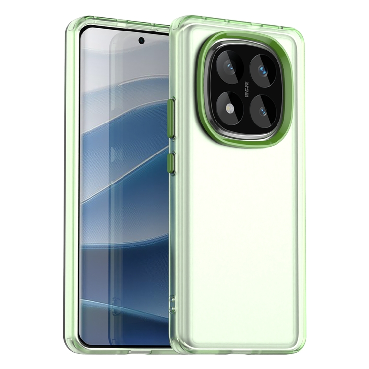 

For Redmi Note 14 Pro 5G Candy PC Hybrid TPU Shockproof Phone Case(Green)