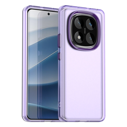 

For Redmi Note 14 Pro 5G Candy PC Hybrid TPU Shockproof Phone Case(Purple)