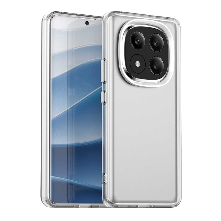 

For Redmi Note 14 Pro+ 5G Candy PC Hybrid TPU Shockproof Phone Case(White)