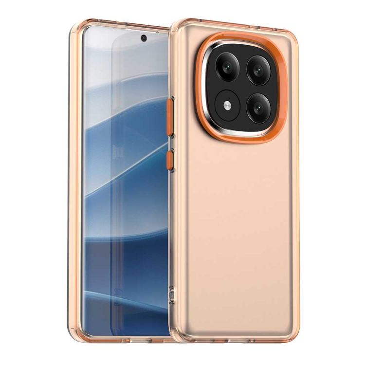 

For Redmi Note 14 Pro+ 5G Candy PC Hybrid TPU Shockproof Phone Case(Orange)
