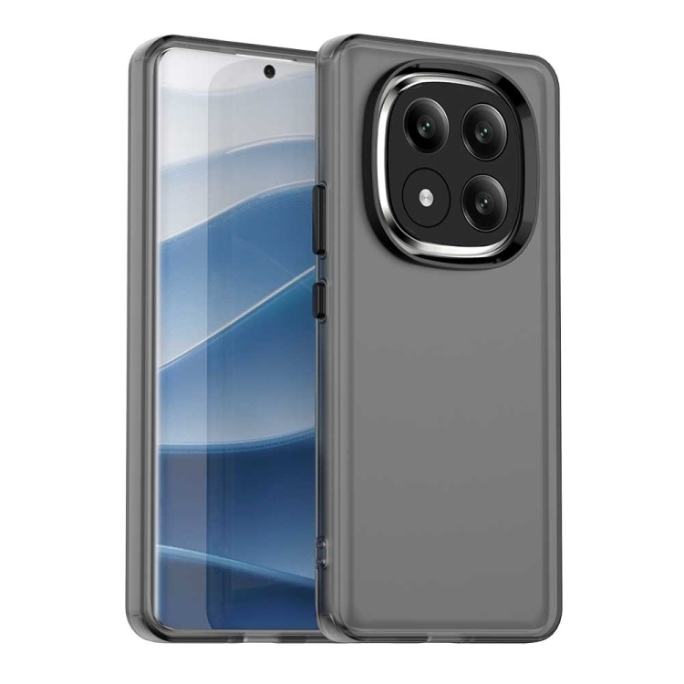 

For Redmi Note 14 Pro+ 5G Candy PC Hybrid TPU Shockproof Phone Case(Black)