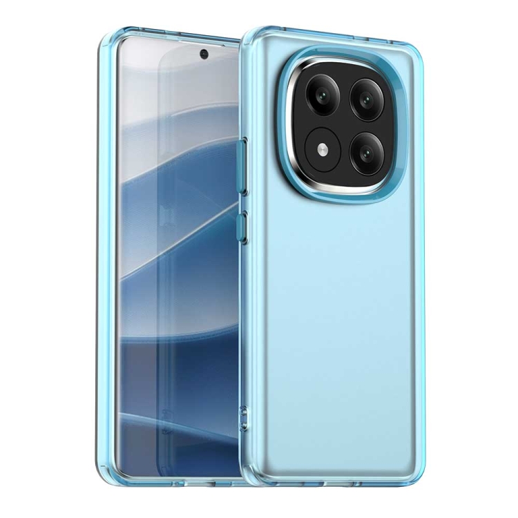 

For Redmi Note 14 Pro+ 5G Candy PC Hybrid TPU Shockproof Phone Case(Blue)