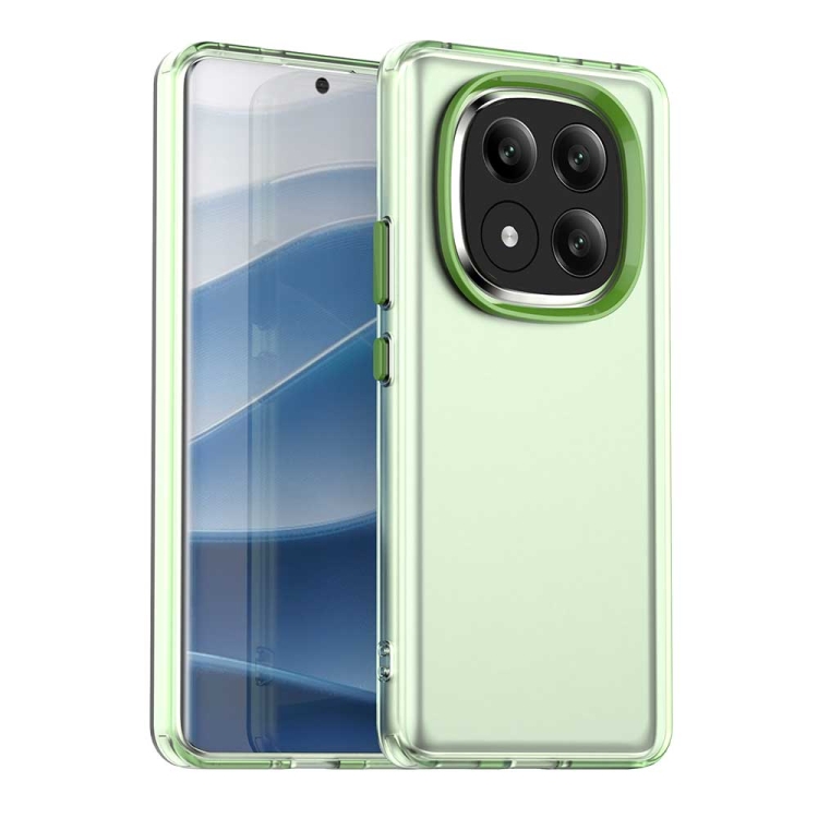 

For Redmi Note 14 Pro+ 5G Candy PC Hybrid TPU Shockproof Phone Case(Green)