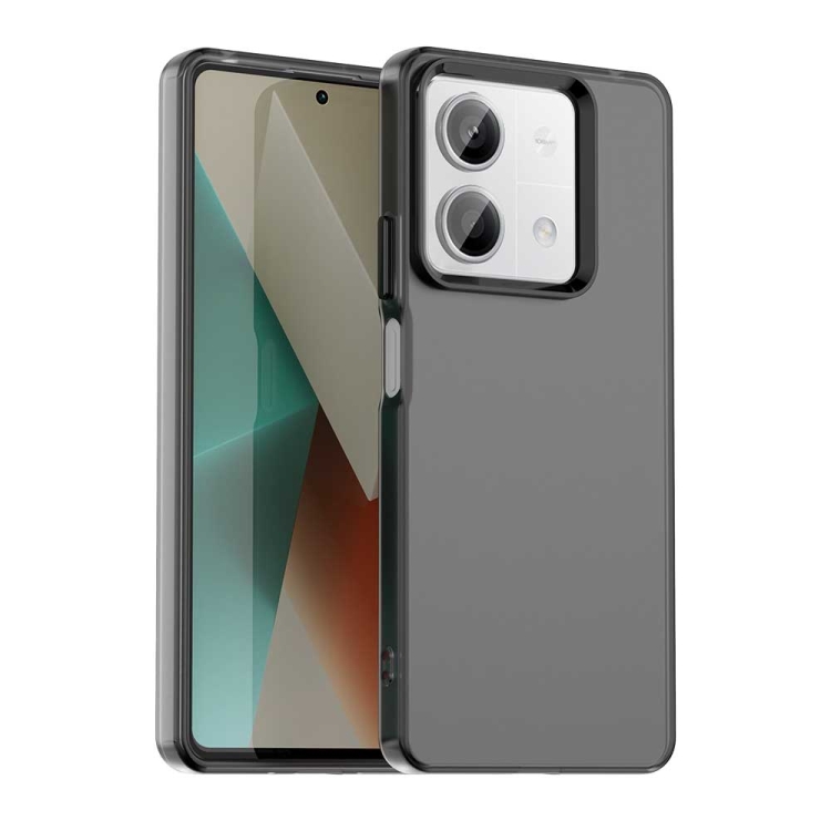 

For Redmi Note 13R Pro Candy PC Hybrid TPU Shockproof Phone Case(Black)