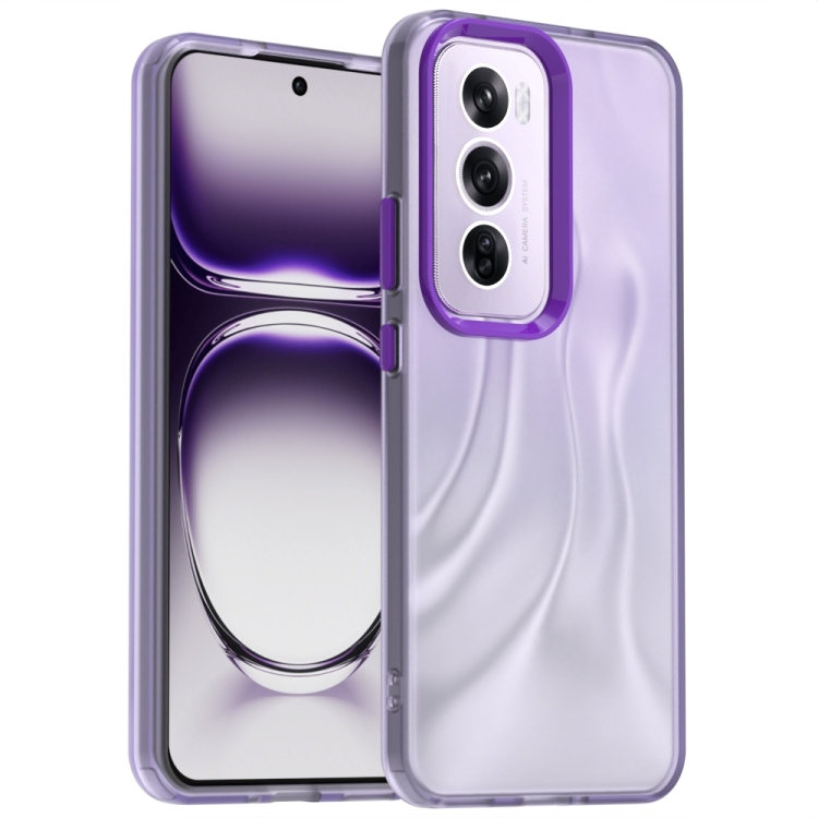 

For OPPO Reno12 Pro Global Candy PC Hybrid TPU Shockproof Phone Case(Purple)