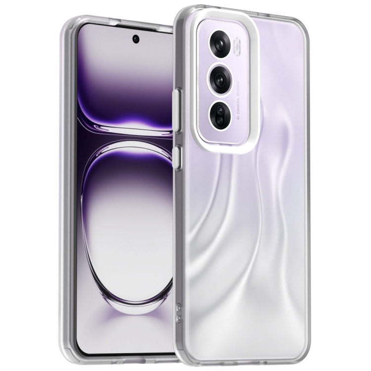

For OPPO Reno12 Global Candy PC Hybrid TPU Shockproof Phone Case(White)
