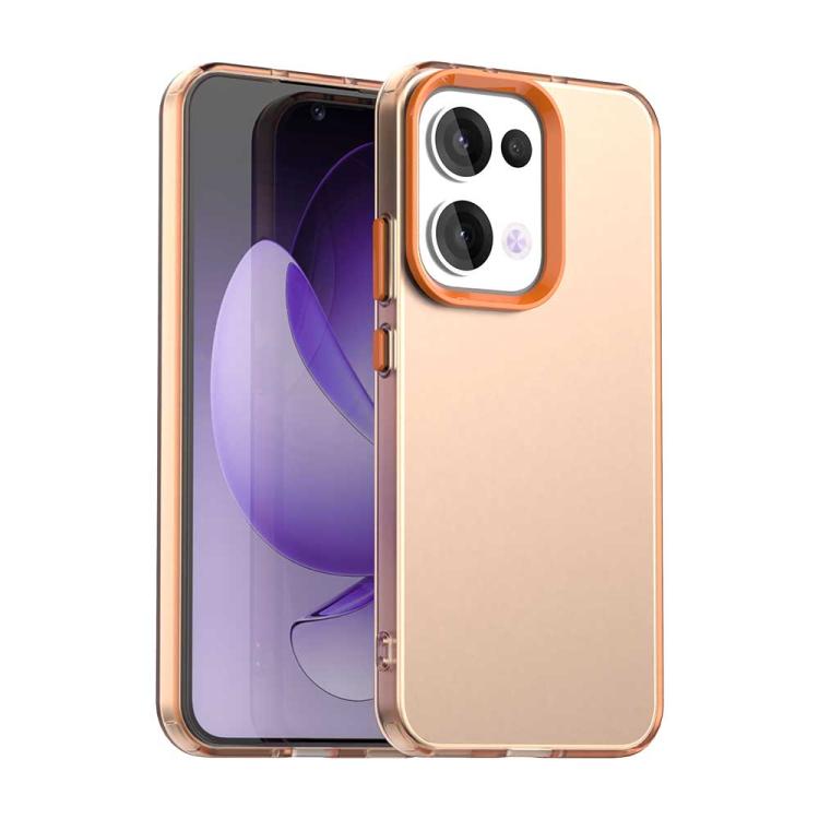 

For OPPO Reno13 5G Global Candy PC Hybrid TPU Shockproof Phone Case(Orange)