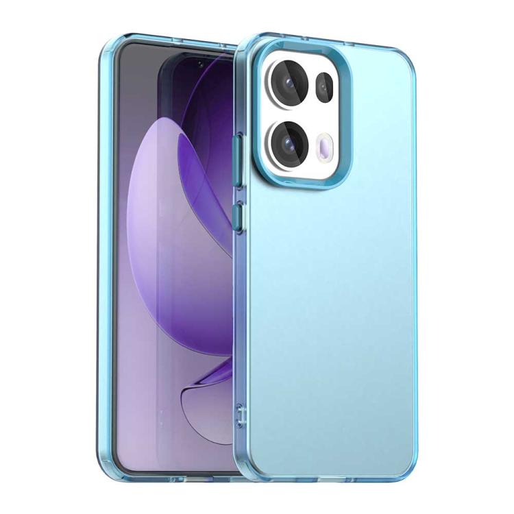 

For OPPO Reno13 Pro 5G Global Candy PC Hybrid TPU Shockproof Phone Case(Blue)